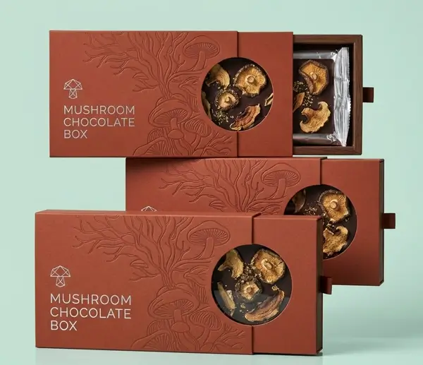 Custom Mushroom Chocolate Bar Packaging